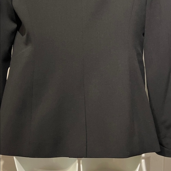 Karl Lagerfeld Black with White Piping Lined Blazer Size 4 - Picture 8 of 12